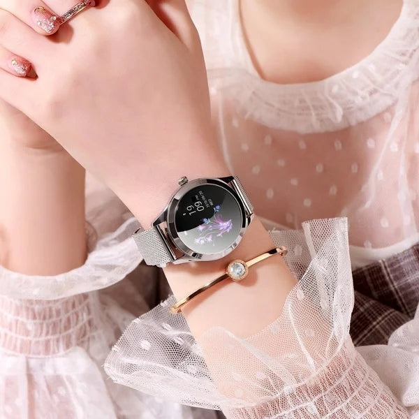 IP68 Waterproof Square Alloy Heart Rate Monitoring Smartwatch Unisex Fitness Bracelet Kw10