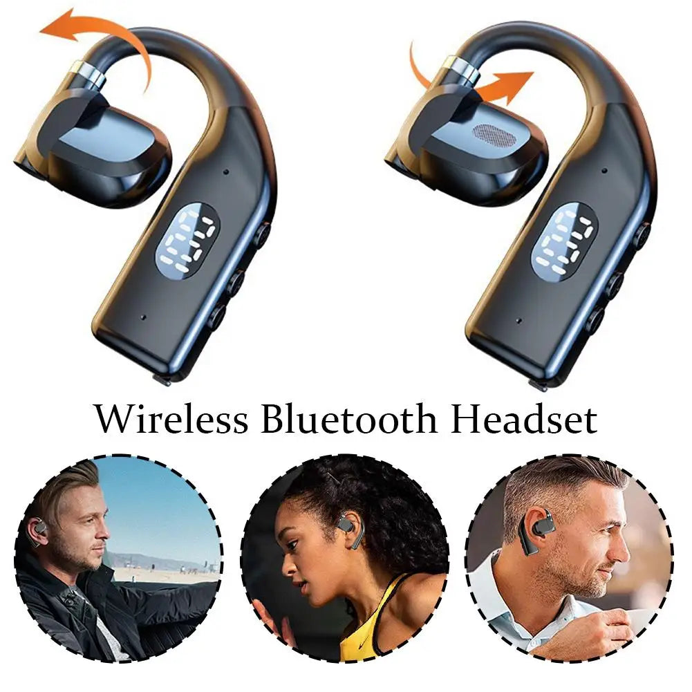 Wireless Bluetooth 5.4 Headphones With LED Display Earphones With Mic Handsfree Noise Canceling Headset For Driving Audifonos