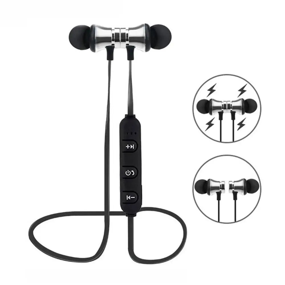 Sports Running Bluetooth 4.2 Earphone Magnetic Wireless Headphones With HD Microphone Bass 3D Stereo Earphones