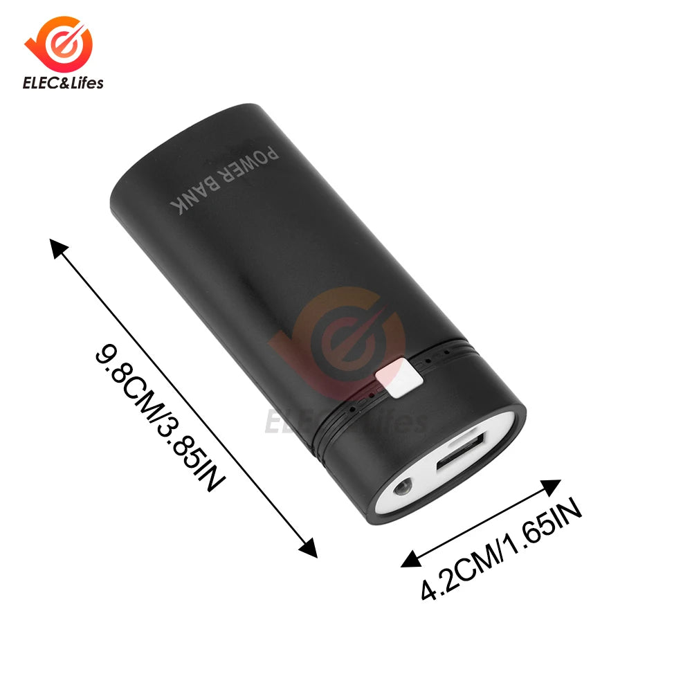 Portable Power Bank Case For 18650 Battery DIY Mobile Storage Box 5V USB Charger for Phone Electronic Mobile Charging