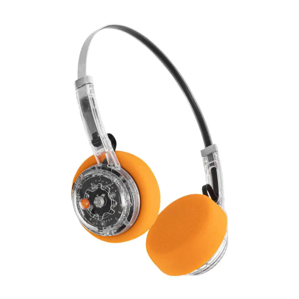 Original Bluetooth6.0 Wireless Headphones Transparent Retro Long Battery Metal Sci-fi Gaming Headset Rotating Tuning Headphones