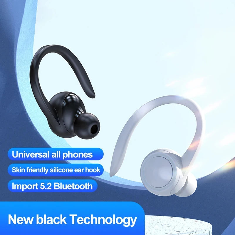 Wireless Headphones Bluetooth 5.2 Game Earphones With Mic Single in-Ear Sport Waterproof TWS Earbuds Bluetooth Handsfree Headset