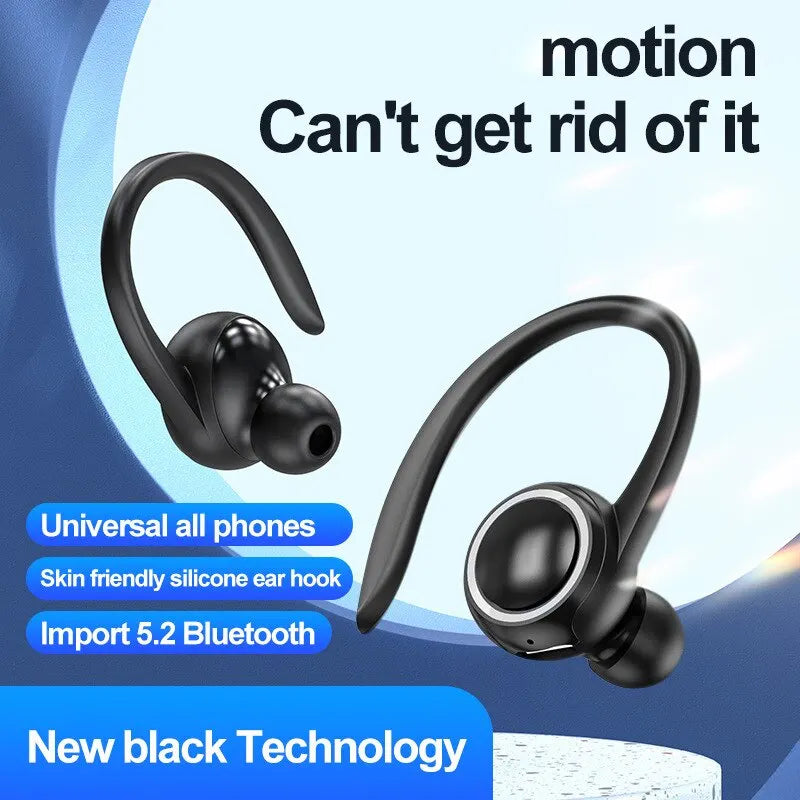 Wireless Headphones Bluetooth 5.2 Game Earphones With Mic Single in-Ear Sport Waterproof TWS Earbuds Bluetooth Handsfree Headset
