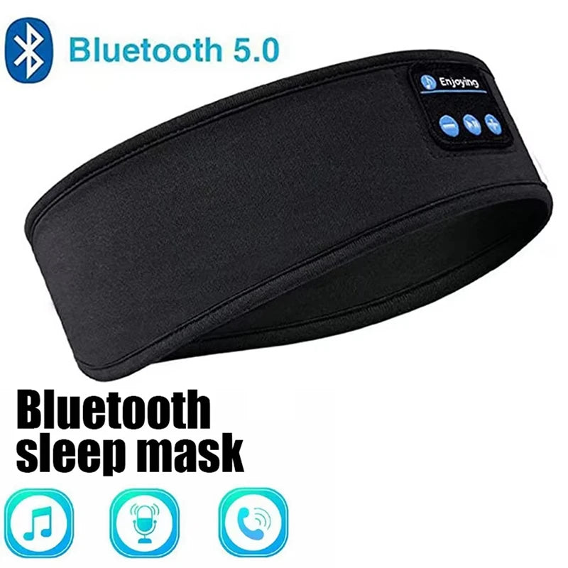 Sleeping Bluetooth 5.0 Earphones Sports Elastic Headband Wireless Headphones Music Eye Mask Wireless Bluetooth Headset Headband
