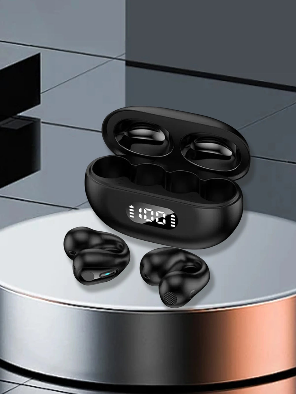 Clip-on Bluetooth earphones, ergonomic design, high sound quality, waterproof and dustproof wireless earphones