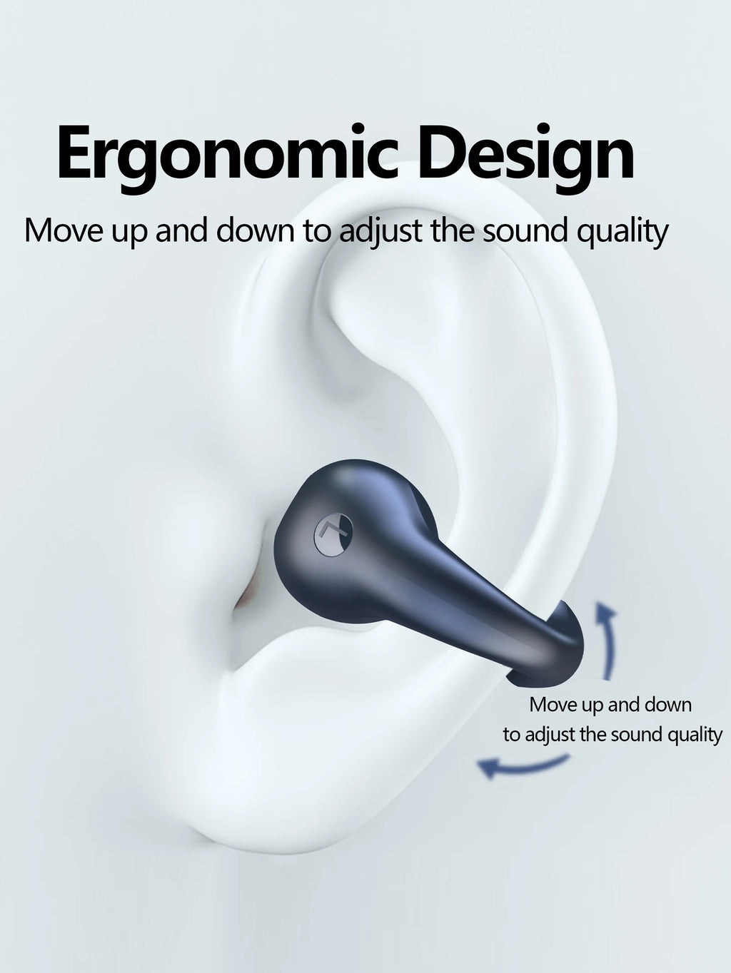 Clip-on Bluetooth earphones, ergonomic design, high sound quality, waterproof and dustproof wireless earphones