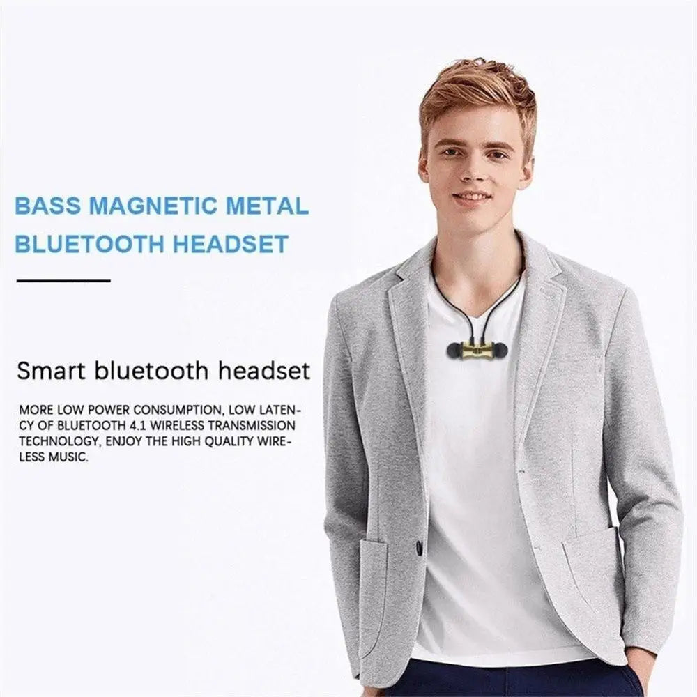 Sports Running Bluetooth 4.2 Earphone Magnetic Wireless Headphones With HD Microphone Bass 3D Stereo Earphones