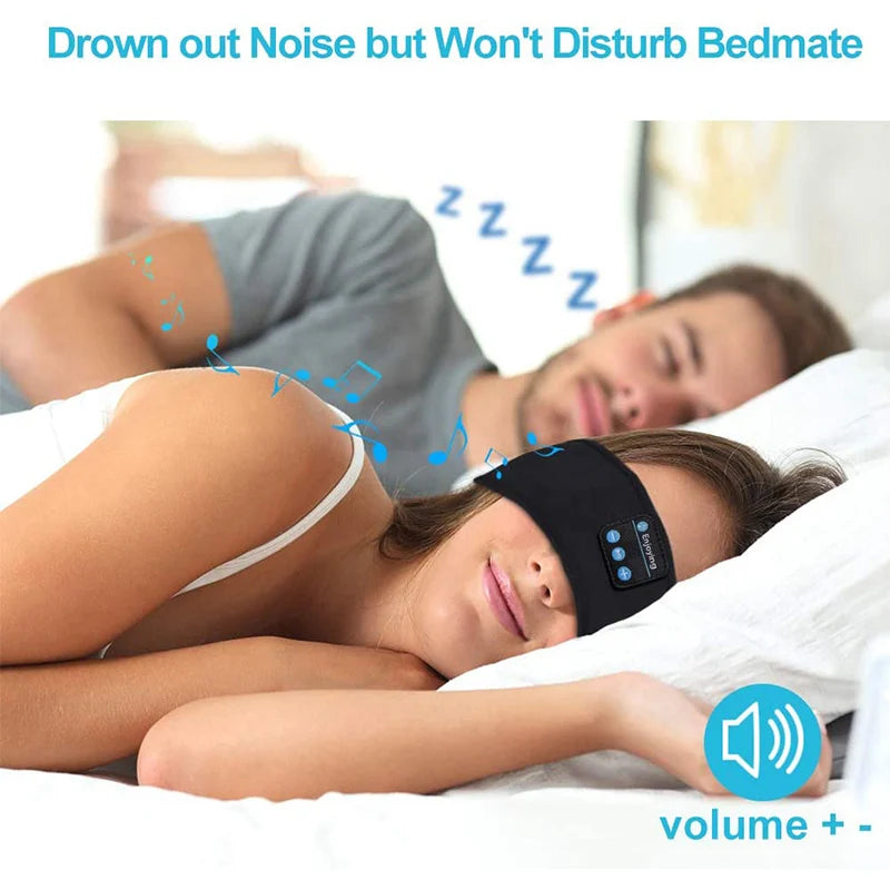 Sleeping Bluetooth 5.0 Earphones Sports Elastic Headband Wireless Headphones Music Eye Mask Wireless Bluetooth Headset Headband