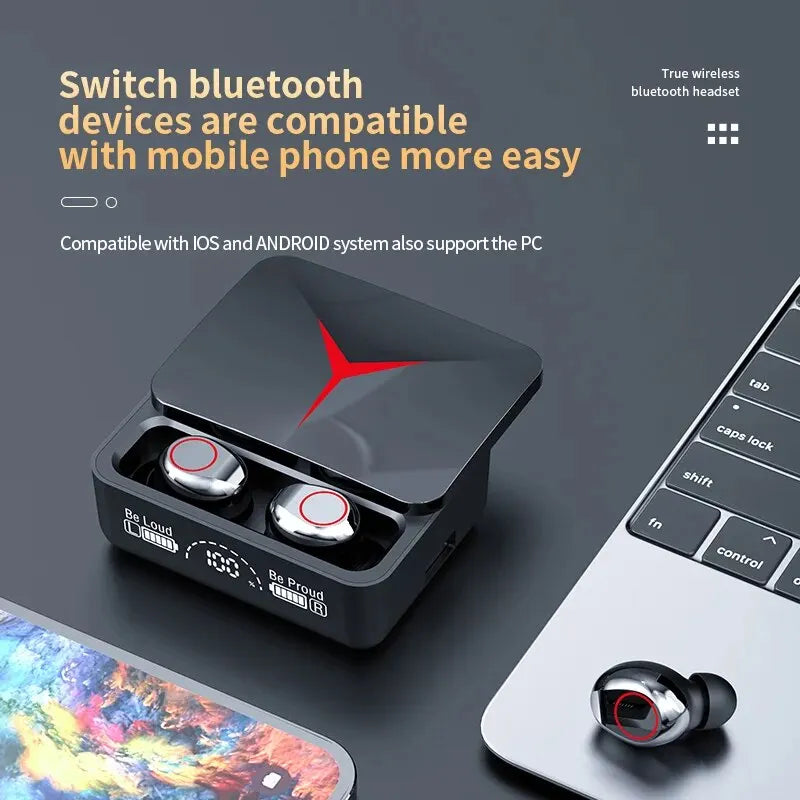 Wireless Headphones TWS Bluetooth 5.3 Earphones Touch Control Sports Earbuds HiFi Stereo Gaming Headset With Mic For Smartphone