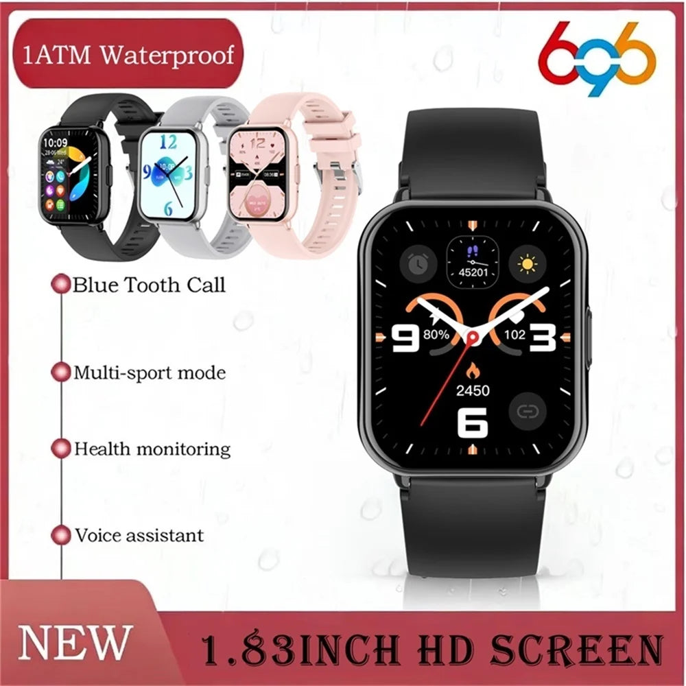 Clock Men Women Blue Tooth Call Smartwatches 1ATM Waterproof Sports Fitness Information Reminder Bracelet Music Smart Watch