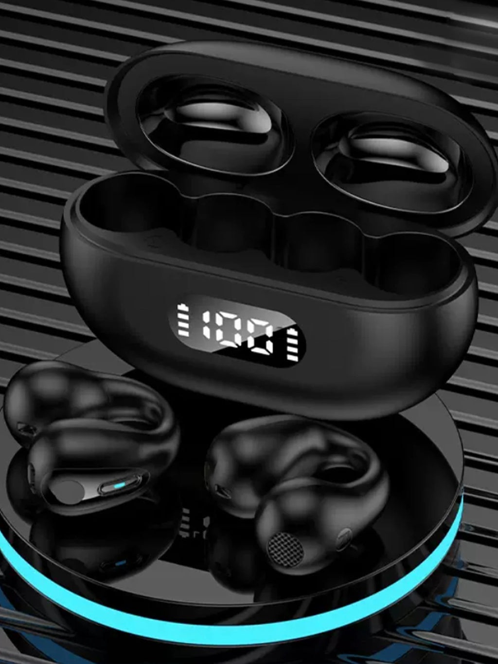 Clip-on Bluetooth earphones, ergonomic design, high sound quality, waterproof and dustproof wireless earphones